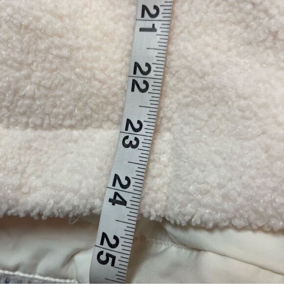 Free People FP Movement White Fleece Plush Fluffy Jacket Size M - Picture 6 of 7